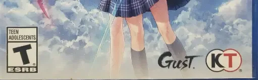 Blue Reflection, the ESRB box on its front