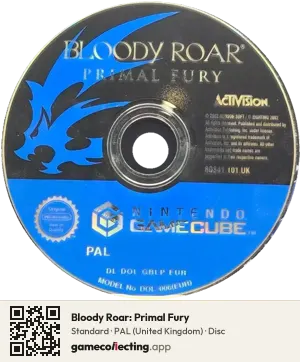 Bloody Roar: Primal Fury Nintendo GameCube, PAL disc