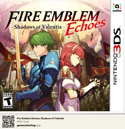 Fire Emblem Echoes: Shadows of Valentia Nintendo 3DS, NTSC box front