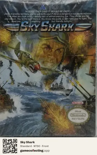 Sky Shark Nintendo Entertainment System, NTSC box front