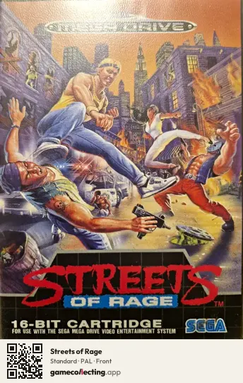 Streets of Rage Sega Mega Drive / Genesis, PAL box front