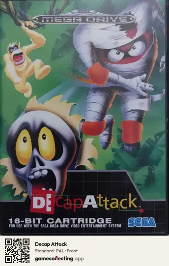 Decap Attack Sega Mega Drive / Genesis, PAL box front