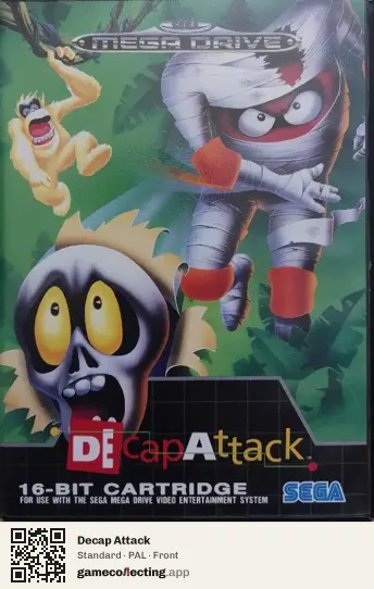 Decap Attack Sega Mega Drive / Genesis, PAL box front