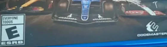 F1 25, the ESRB box on its front