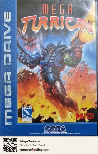 Mega Turrican Sega Mega Drive / Genesis, PAL box front
