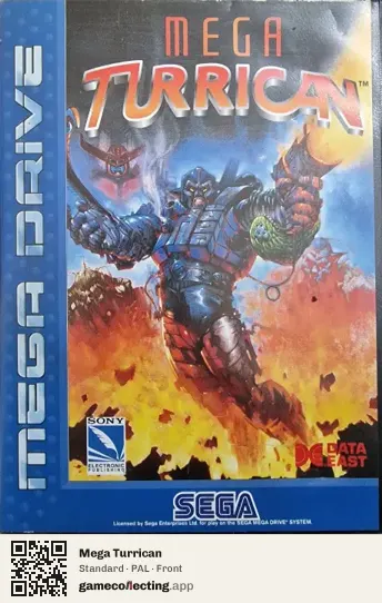 Mega Turrican Sega Mega Drive / Genesis, PAL box front