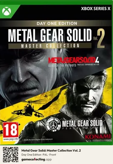 Metal Gear Solid: Master Collection Vol. 2 Xbox Series X, PAL box front