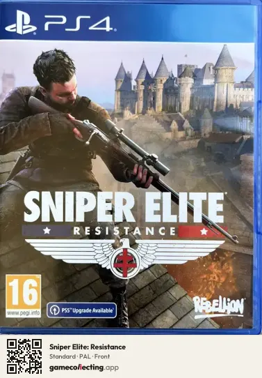 Sniper Elite: Resistance PlayStation 4, PAL box front