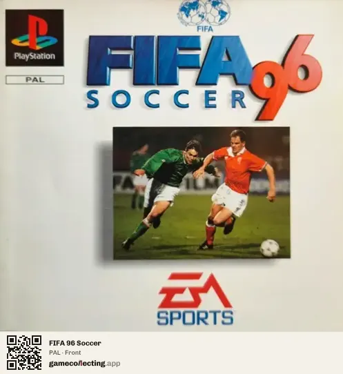 FIFA 96 Soccer PlayStation, PAL box front