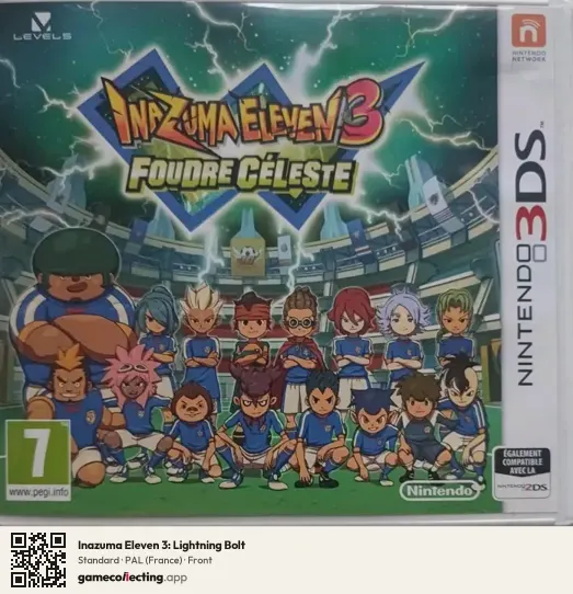 Inazuma Eleven 3: Lightning Bolt Nintendo 3DS, France box front