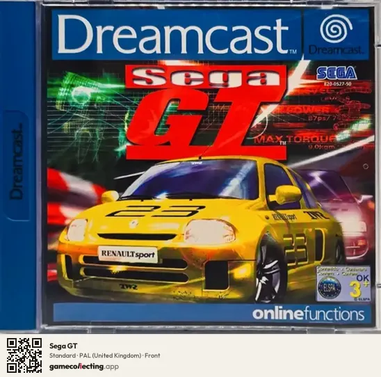 Sega GT Sega Dreamcast, United Kingdom box front