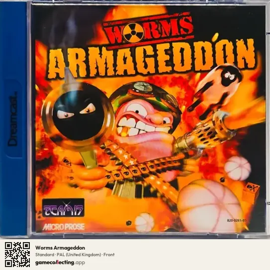 Worms Armageddon Sega Dreamcast, United Kingdom box front