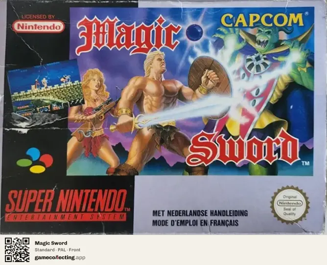 Magic Sword Super Nintendo Entertainment System, PAL box front