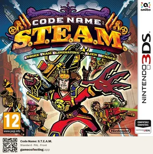 Code Name: S.T.E.A.M. Nintendo 3DS, PAL box front