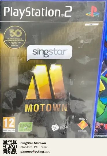 SingStar Motown PlayStation 2, PAL box front