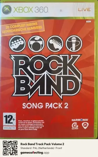 Rock Band Track Pack Volume 2 Xbox 360, Netherlands box front