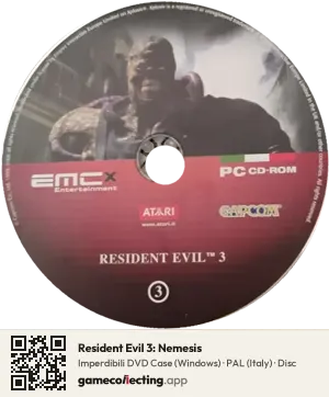 Resident Evil 3: Nemesis Computer, PAL disc
