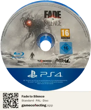 Fade to Silence PlayStation 4, PAL disc