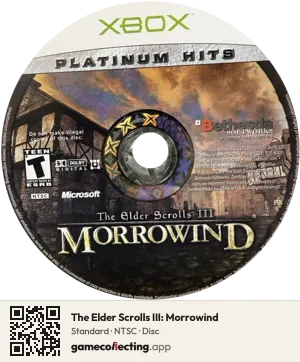 The Elder Scrolls III: Morrowind Xbox, NTSC disc