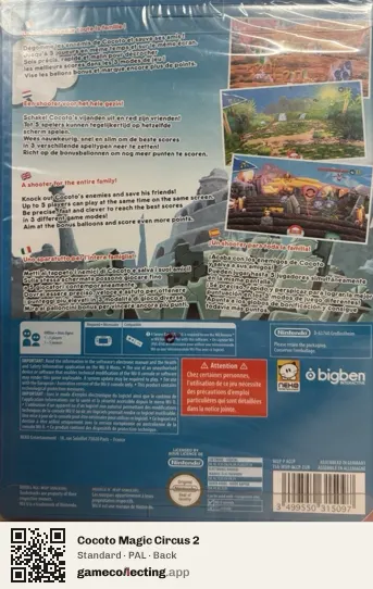 Cocoto Magic Circus 2 Nintendo Wii U, PAL box back