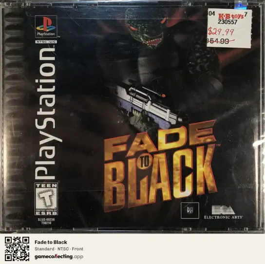 Fade to Black PlayStation, NTSC box front