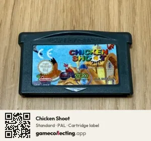Chicken Shoot Game Boy Advance, PAL cartridge label