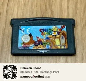 Chicken Shoot Game Boy Advance, PAL cartridge label