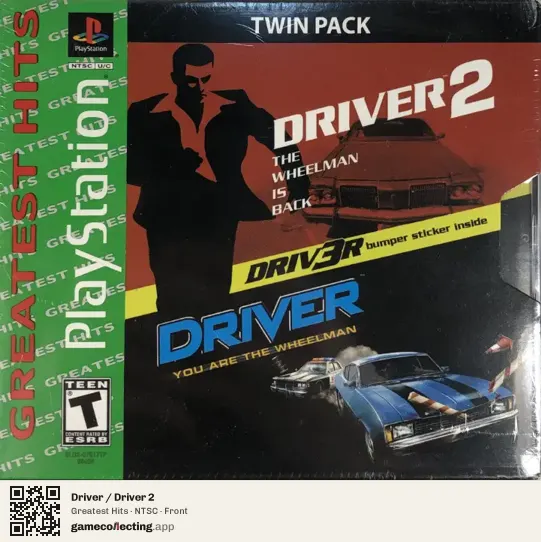 Driver / Driver 2 PlayStation, NTSC box front