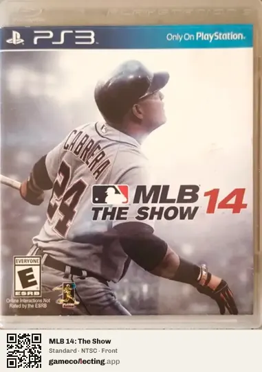 MLB 14: The Show PlayStation 3, NTSC box front