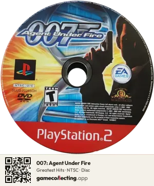 007: Agent Under Fire PlayStation 2, NTSC disc