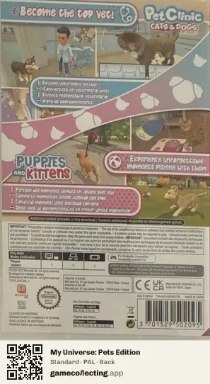 My Universe: Pets Edition Nintendo Switch, PAL box back