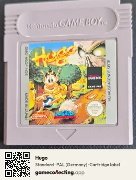 Hugo Game Boy, PAL cartridge label