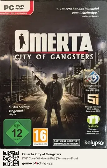 Omerta: City of Gangsters Computer, Germany box front