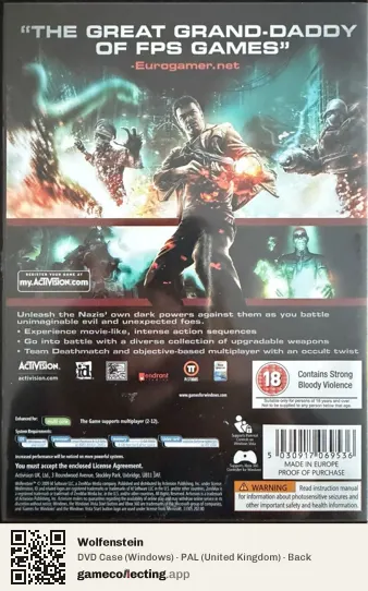 Wolfenstein Computer, United Kingdom box back