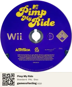 Pimp My Ride Nintendo Wii, PAL disc