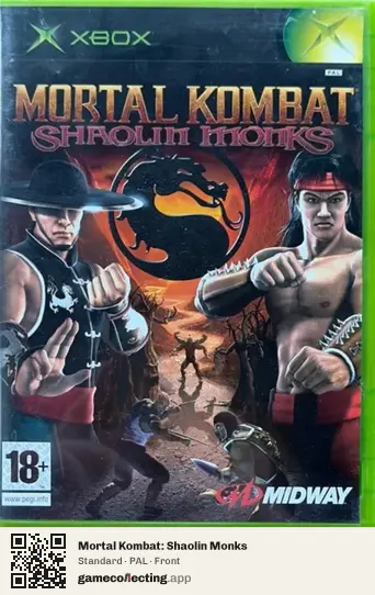 Mortal Kombat: Shaolin Monks Xbox, PAL box front