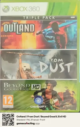 Outland / From Dust / Beyond Good & Evil HD Xbox 360, France box front