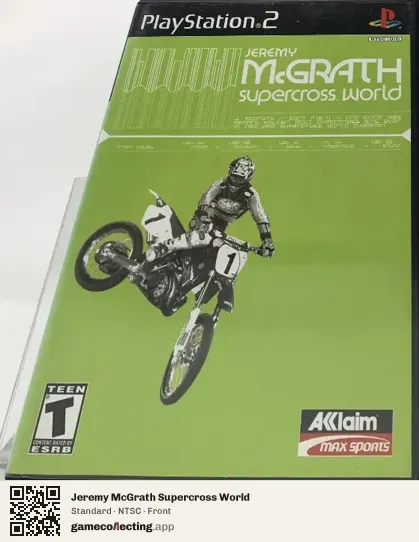 Jeremy McGrath Supercross World PlayStation 2, NTSC box front