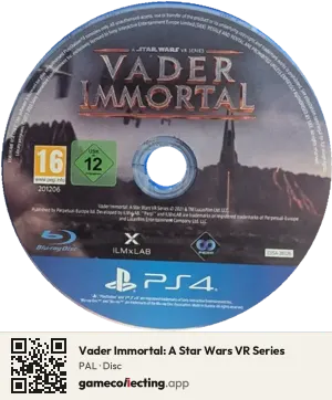 Vader Immortal: A Star Wars VR Series PlayStation 4, PAL disc