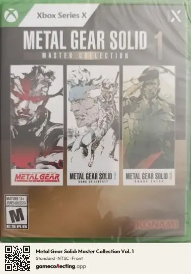 Metal Gear Solid: Master Collection Vol. 1 Xbox Series X, NTSC box front