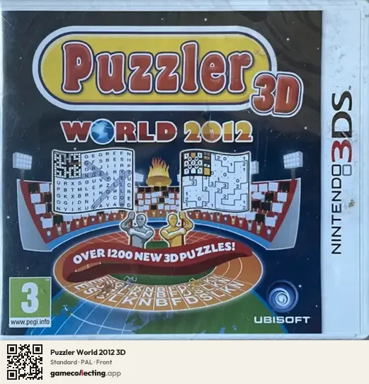 Puzzler World 2012 3D Nintendo 3DS, PAL box front
