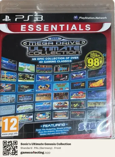Sonic's Ultimate Genesis Collection PlayStation 3, Germany box front