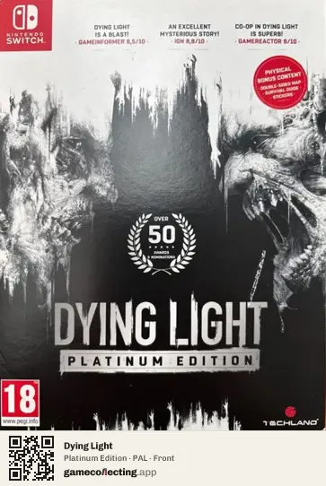 Dying Light Nintendo Switch, PAL box front