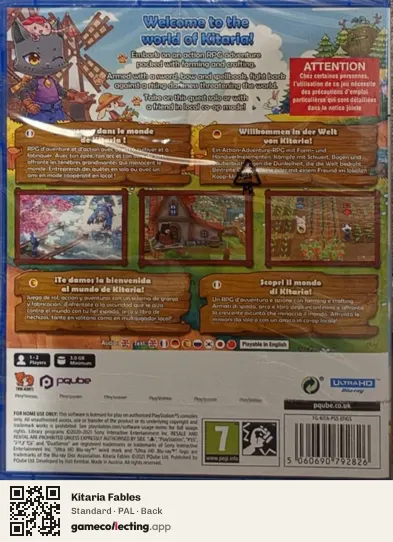 Kitaria Fables PlayStation 5, PAL box back