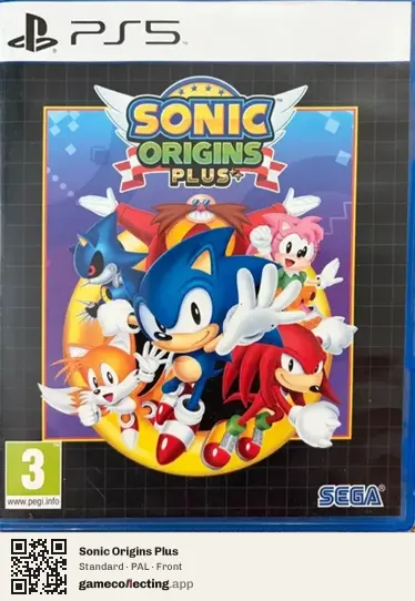 Sonic Origins Plus PlayStation 5, PAL box front