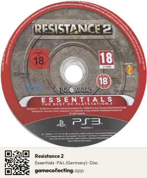Resistance 2 PlayStation 3, PAL disc