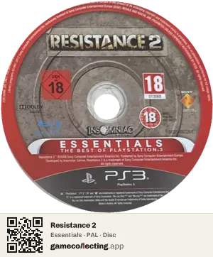 Resistance 2 PlayStation 3, PAL disc