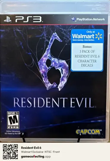 Resident Evil 6 PlayStation 3, NTSC box front