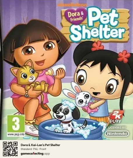 Dora & Kai-Lan's Pet Shelter Nintendo DS, PAL box front