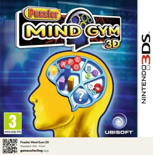 Puzzler Mind Gym 3D Nintendo 3DS, PAL box front